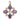 Antique Silver Amethyst Paste Cluster Pendant